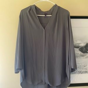NYDJ Blue/Gray Blouse 3/4 sleeve M
